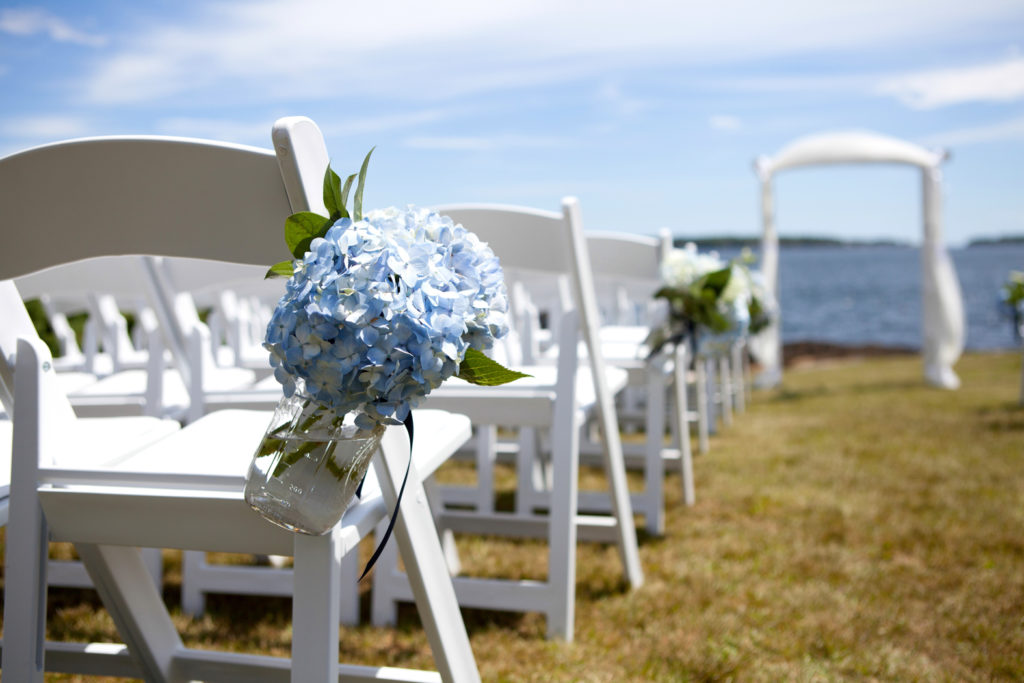 Outdoor ceremony chairs.