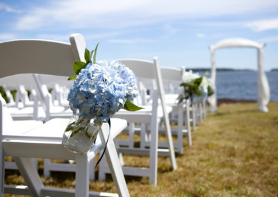 Outdoor ceremony chairs.
