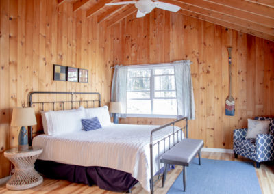 Cabin bedroom.