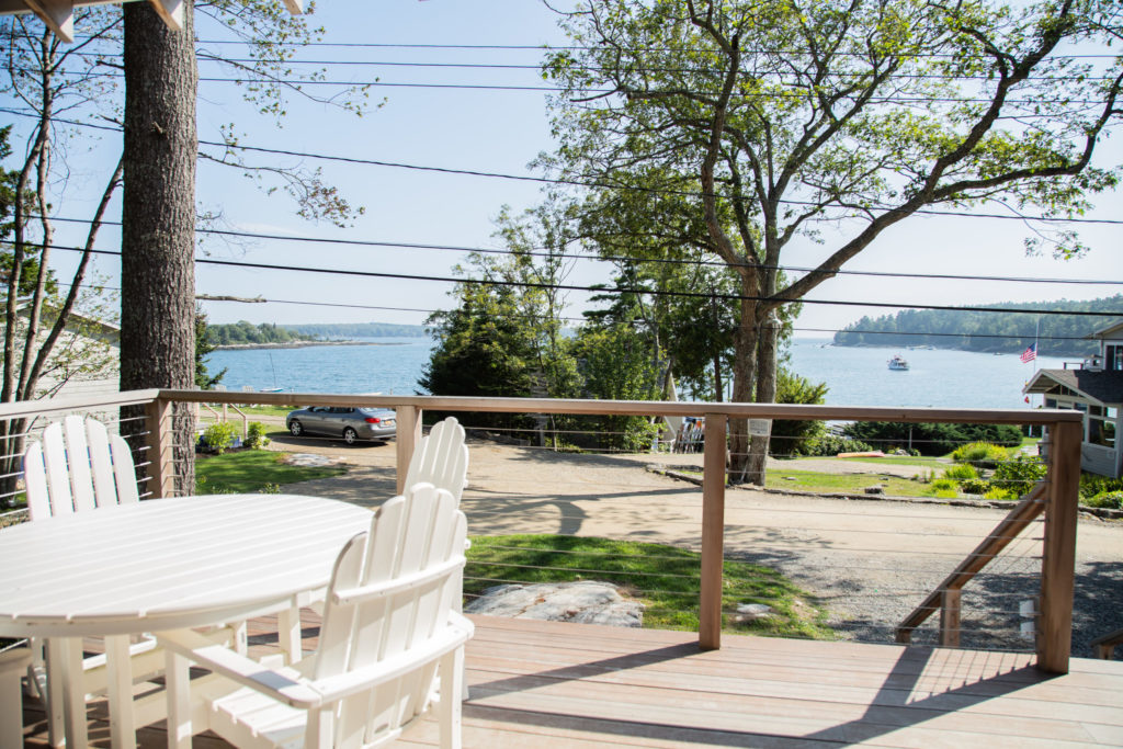 View of the bay from cabin patio.