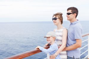 Family on a boat tour.