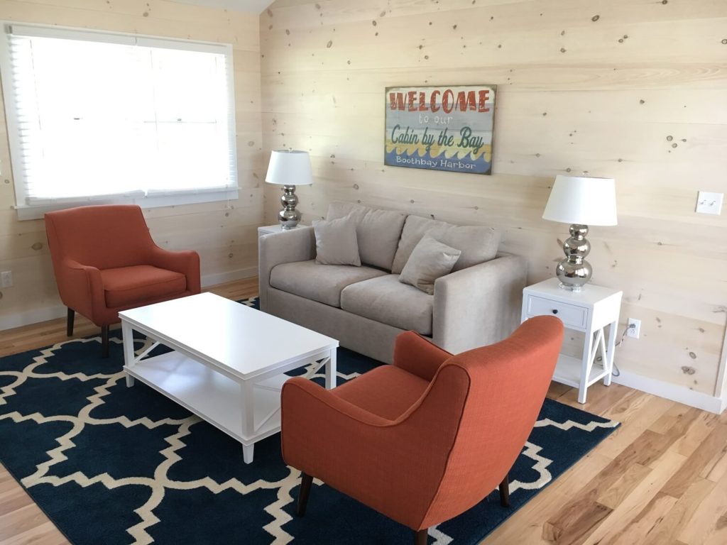 Beacon cabin living room.