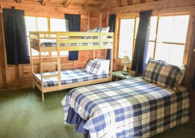 Twin bed and bunk bed.