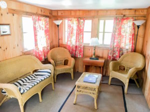 Cabin sitting room.