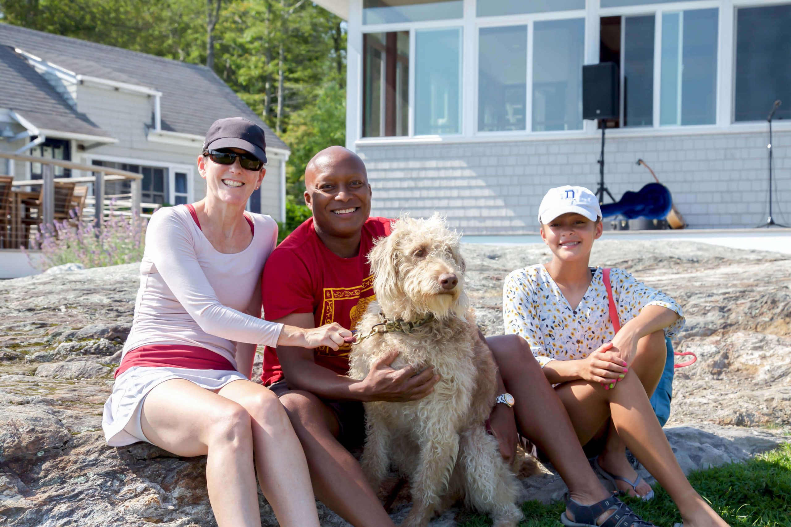 Picture of family enjoying at Pet-Friendly Cabin in Maine.