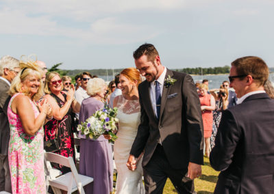 Kylie and Po outdoor wedding recessional