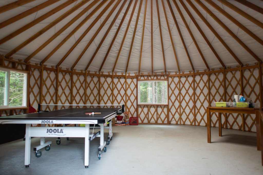 Game room yurt interior