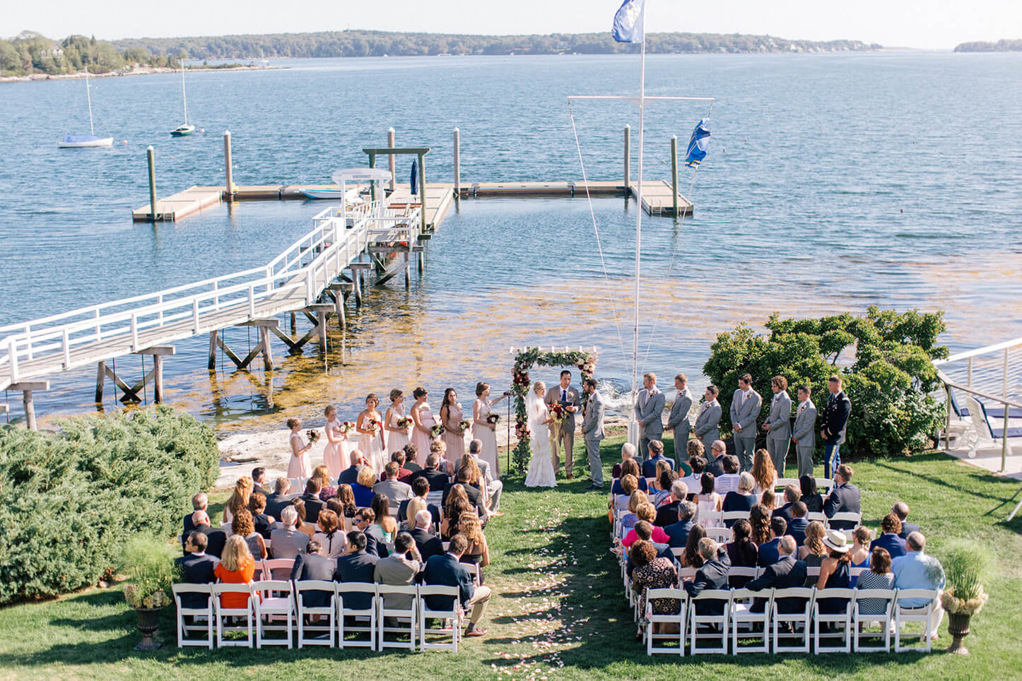 wedding dos and donts: picture of our Maine wedding venue at Linekin Bay Resort