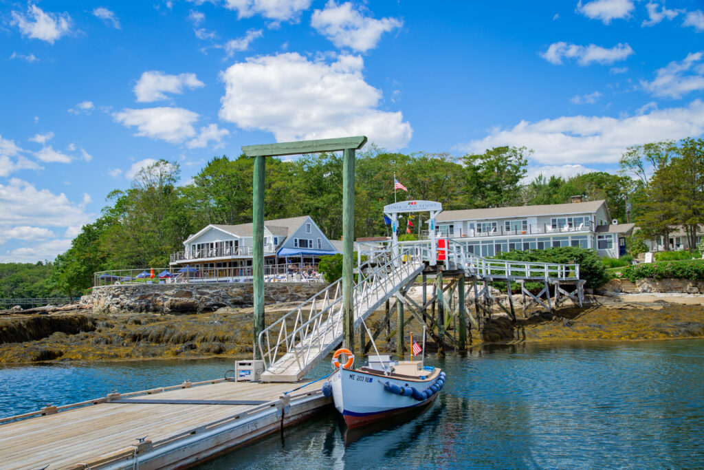 Linekin Bay Resort dock and boats.